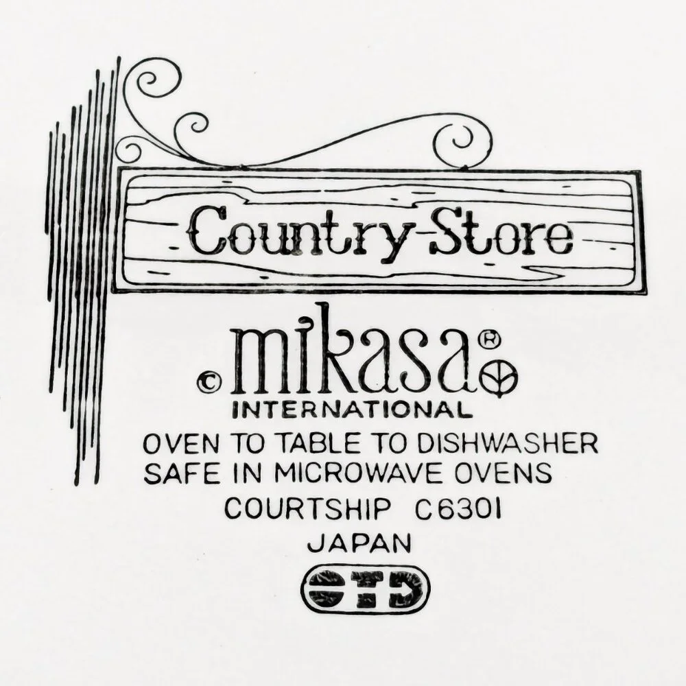 Mikasa International Dinner Plate Country Store Courtship C6301 Replacement VTG